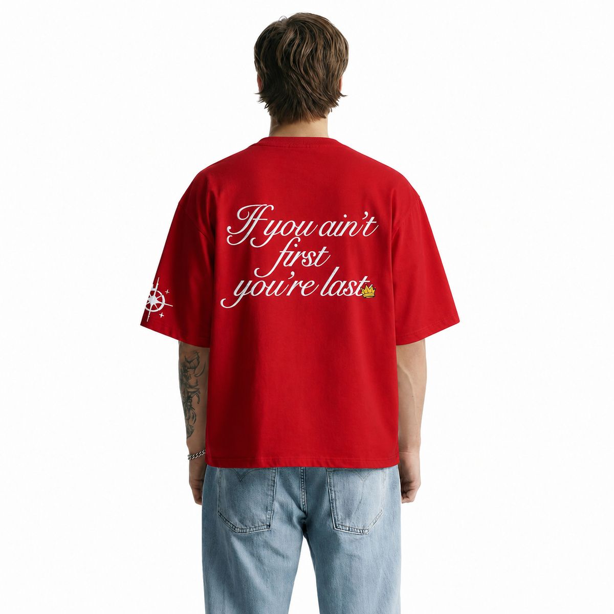 Red Boxy Fit Tshirt