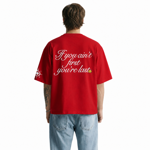 Red Boxy Fit Tshirt